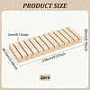 2Pcs Rectangle Wooden Card Slotted Display Stands AJEW-FG0005-78-2