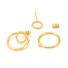 Brass Dangle Stud Earrings EJEW-F273-12G-2