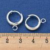 201 Stainless Steel Huggie Hoop Earring Findings STAS-P283-01V-S-3