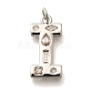 Brass Micro Pave Clear Cubic Zirconia Pendants KK-G521-01P-I-1