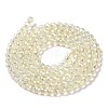 Electroplate Transparent Glass Beads Strands X1-GLAA-H021-01B-FR04-4