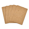 Rectangle Kraft Paper One Pair Earring Display Cards with Hanging Hole CDIS-YWC0001-02-1