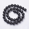 Natural Dyed & Heated Black Onyx Round Beads Strands X-GSR10mmC097-3