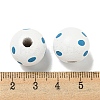 Printed Wood European Beads WOOD-G022-18C-3