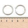 Tarnish Resistant 202 Stainless Steel Huggie Hoop Earrings EJEW-F111A-20mm-P-4