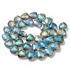 Electroplate Crystal Glass Triangle Beads Strands EGLA-F068-M-2
