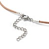 Cowhide Leather Choker Necklaces NJEW-JN03597-01-5