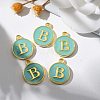 Golden Plated Alloy Enamel Charms ENAM-S118-05B-5