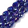 Transparent Electroplate Glass Beads Strands EGLA-N013-T4mm-B07-1