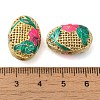 Rack Plating Brass Enamel Beads KK-P276-26C-06G-3