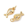 SHEGRACE Brass Clear Cubic Zirconia Charms XGRQ3P279-582G-2