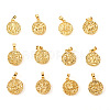 12 Constellation/Zodiac Sign Brass Pendants KK-I672-33-1
