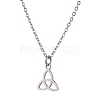 Trinity Knot/Triquetra 304 Stainless Steel Pendant Necklaces NJEW-JN04882-02-1