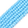 Opaque Solid Color Glass Beads Strands EGLA-T021-02E-1