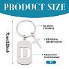 1Pc Stainless Steel Keychains KEYC-TADJ0001-08D-2