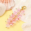 Trumpet Flower Glass Pendant Decorations HJEW-YW0001-02B-5