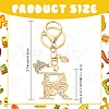 Alloy Rhinestone & Iron Keychain KEYC-YW00279-03-2