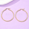 Ion Plating(IP) 304 Stainless Steel Hoop Earrings LS-EJEW-N0016-11G-F-5