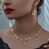 Vortex Alloy Pendant Necklace & Dangle Earrings Sets FS-WGE9BDE-01-1