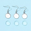 DIY Flat Round Dangle Earrings Making Kit DIY-FS0002-80-4