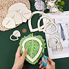 BENECREAT 1 Set Wood Macrame Leaf/Flower Cutting Template DIY-BC0009-99-4