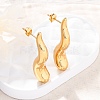 Teardrop 304 Stainless Steel Stud Earrings EJEW-A125-28B-G-2