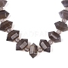 Natural Grey Agate Round & Cone Beaded Necklaces NJEW-N064-03C-3