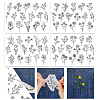 4 Sheets 11.6x8.2 Inch Stick and Stitch Embroidery Patterns DIY-WH0455-002-1