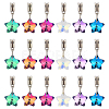 30Pcs 6 Colors Glass European Dangle Charms PALLOY-PH01826-1