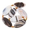 Natural Banded Agate Beads Strands G-F825-A01-01C-3
