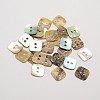 2-Hole Square Mother of Pearl Buttons SHEL-N033-04-1