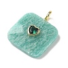 Natural Amazonite Faceted Pendants G-C274-03H-2