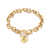 Golden 304 Stainless Steel Charm Bracelets NJEW-K284-01G-N-4