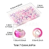 44Pcs 7 Styles UV Plating Resin European Beads RESI-FS0002-03-5