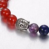 Stretch Buddhist Jewelry Multi-Color Gemstone Chakra Bracelets BJEW-JB01687-03-2