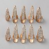 Alloy Rhinestone Women Finger Nail Rings RJEW-WH0002-24KCG-1