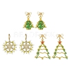 3 Pairs Brass Stud Earring & 304 Stainless Steel Leverback Earring Sets EJEW-MZ00496-2