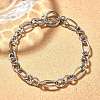 Tarnish Resistant Unisex 304 Stainless Steel Figaro Chain Bracelets X-BJEW-H541-06A-P-1