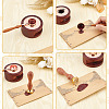 Brass Wax Seal Stamps with Wood Handle AJEW-WH0412-0223-3
