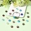 Handmade Silver Foil Glass European Beads LPDL-R008-M-4