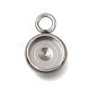 304 Stainless Steel Pendant Cabochon Settings STAS-F365-02B-P-1