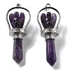 Natural Amethyst Pointed Big Pendants KK-H491-01P-04-1
