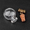 Round Glass Bottle Pendants for Bead Containers X-PALLOY-JF00168-04-2