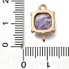 Brass Glass Imitation Gemstone Connector Charms KK-Z076-01G-02-3