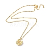 Initial Letter Brass Pendant Necklaces NJEW-A015-21G-U-2