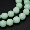Synthetic Myanmar Jade (Glass) Beads Strands G-O094-12-6mm-1-2