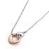 304 Stainless Steel Pendant Necklaces STAS-I099-01-3