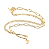 Moon Brass Pendant Necklaces NJEW-JN02970-02-1
