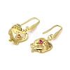 Mother & Baby Rack Plating Brass Micro Pave Cubic Zirconia Dangle Earrings EJEW-C090-04G-2
