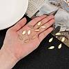 Oval Ion Plating(IP) 304 Stainless Steel Stamping Blank Tag Charms STAS-L159-07G-4